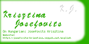 krisztina josefovits business card